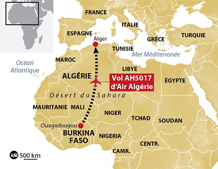 El avión desaparecido de Air Algerie se ha estrellado